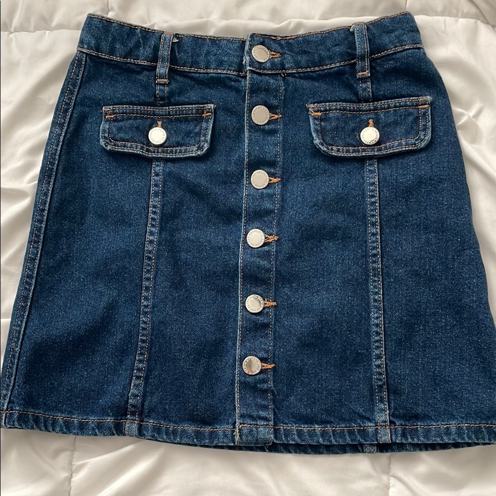 Zara Blue Jean Mini Skirt Casual
